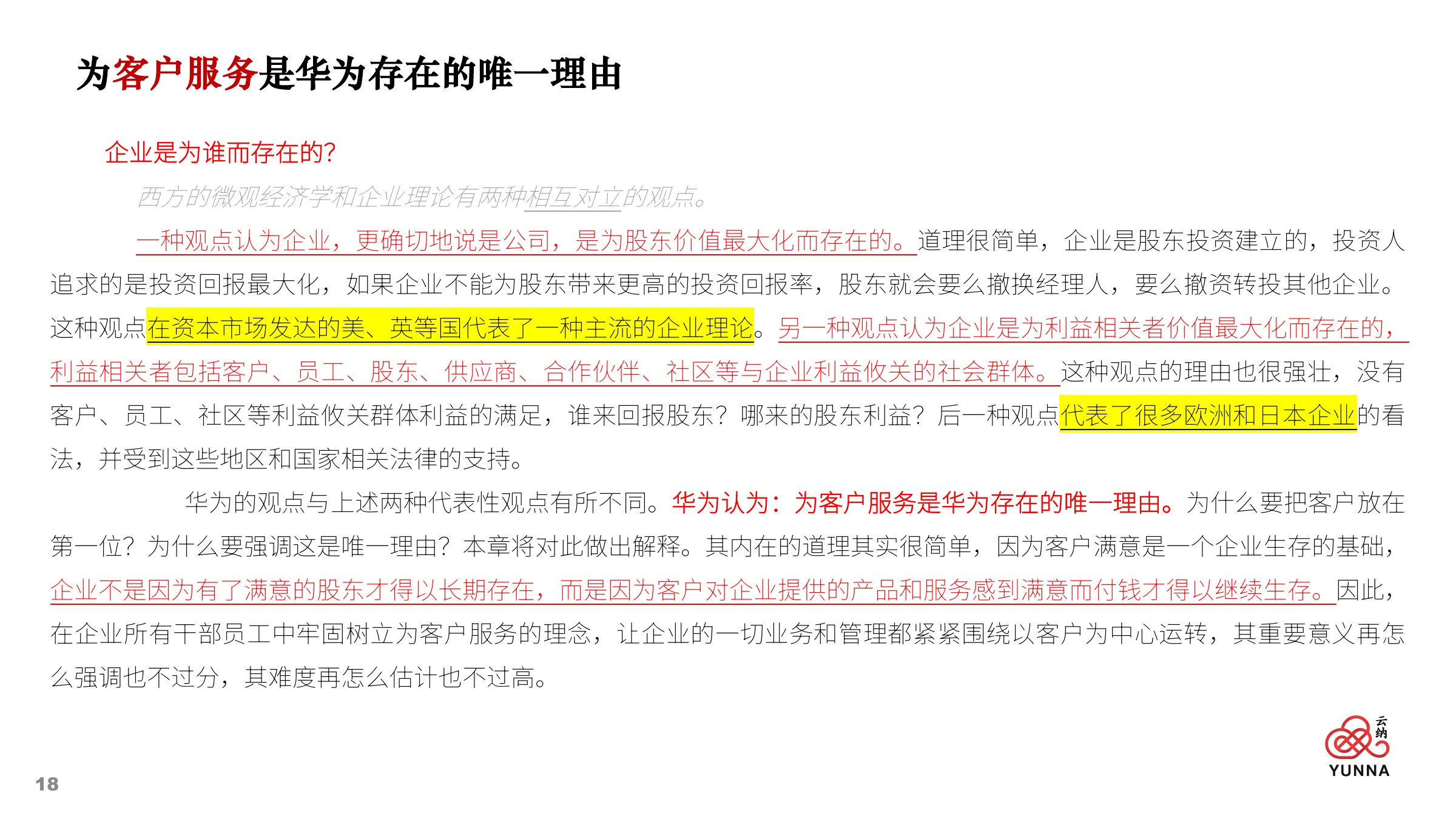 云纳企业文化及战略规划 — 第 18 页